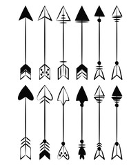 Poster - Decorative bow arrows over white background vector illustration graphic design