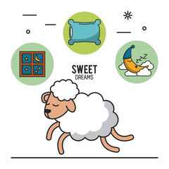 Poster - Sweet dreams and good sleep infographic over white background vector illustration graphic design