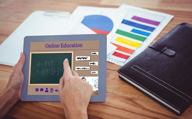 Poster - Composite image of composite image of online courses