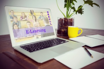 Poster - Composite image of composite image of online courses