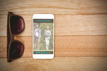Poster - Composite image of students choosing online courses