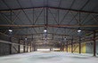 Hangar for storage. Industrial warehouse.