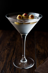 Wall Mural - Classic Dry Martini with olives.