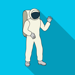 Cosmic space suit. Space technology single icon in flat style vector symbol stock illustration web.