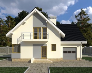 Building Photo Realistic Render 3D Illustration