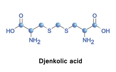 Canvas Print - Djenkolic acid molecule