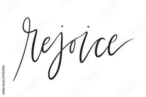 Fotografie, Obraz kbecca_vector_handlettering_elegant_rejoice_religious