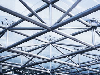 Fototapete - Steel structure Architecture detail Abstract Background