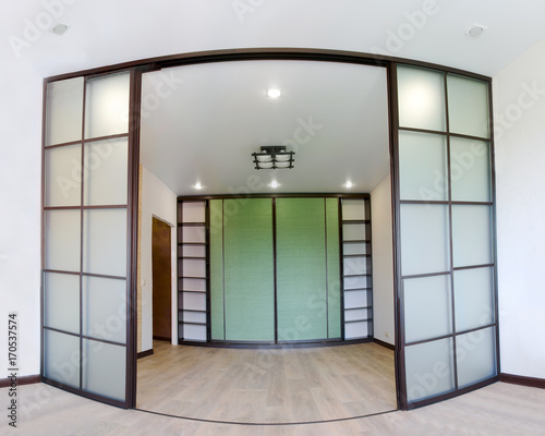 Wide Angle Photo Of The Repair Of Interior Of New Living Room With