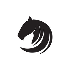 Wall Mural - abstract horse head logo