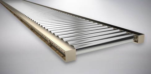 Poster - Composite image of 3d image of conveyor belt