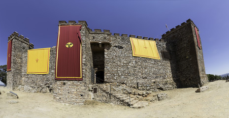 Wall Mural - Cortegana Castle in medieval feasts