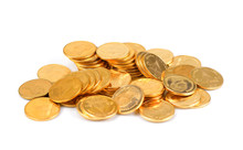 Gold Thai Baht, Money, Thai Coin, Money Thai Coins ( Bath) Staircase Sorted. King Of Thailand. Savings, Busines Successful.