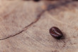 Coffee Bean on wood background with filter effect retro vintage style