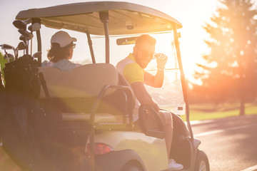 Wall Mural - Men playing golf