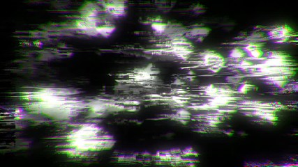 Poster - Noise Glitch Video Damage. 3d rendering. Seamless loop