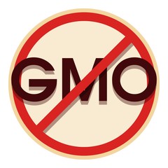 Poster - No gmo icon, cartoon style