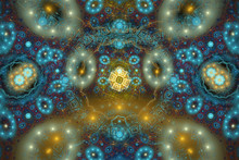 Illustration Of An Abstract Fractal Background With A Geometrical Pattern