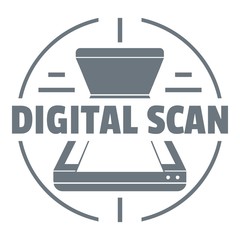 Poster - Digital scan logo, simple style