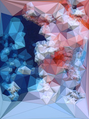 Poster - Abstract colored polygonal triangular mosaic background. 3d rendering