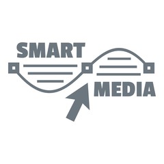 Poster - Smart media logo, simple style