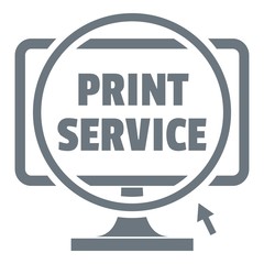 Poster - print service logo, simple style