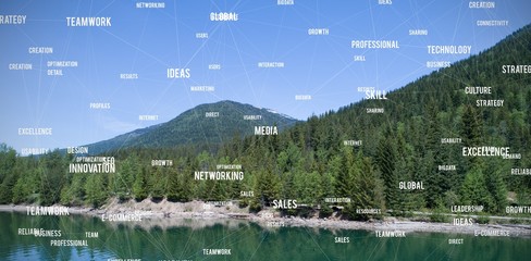 Poster - Composite image of sphere of words