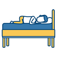 Poster - Sleeping in bed icon vector illustration graphic design