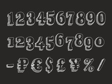 Retro Serif Font Numbers