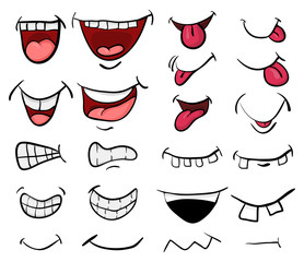 cartoon mouth set vector symbol icon design. beautiful illustration isolated on white background