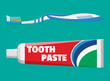 Toothbrush, toothpaste in tube