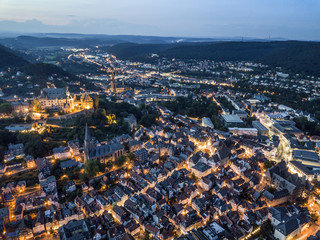 Wall Mural - City of Marburg of night, Germany