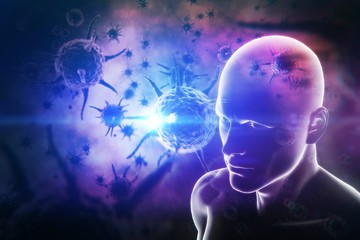 Poster - Composite image of digital image of human body 