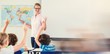 © vectorfusionart - Teacher teaching kids in classroom