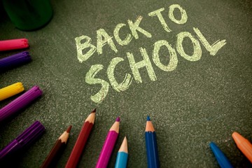 Poster - Composite image of graphic image of red back to school text