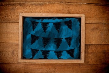 Poster - Composite image of graphic image of bunting on black splash