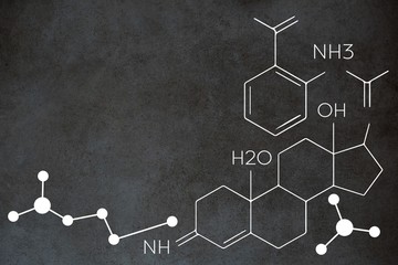 Poster - Composite image of composite image of chemical structure