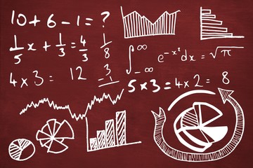 Poster - Composite image of graph with mathematical equations