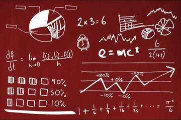 Poster - Composite image of graph with mathematical formulas