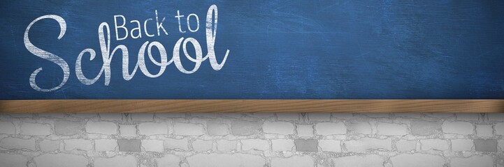 Poster - Composite image of digital image of back to school text