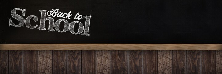 Poster - Composite image of back to school text against white background