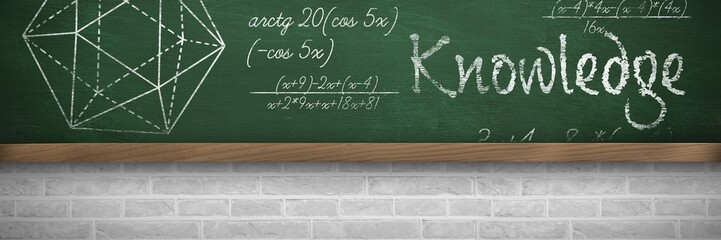 Poster - Composite image of knowledge text against white background