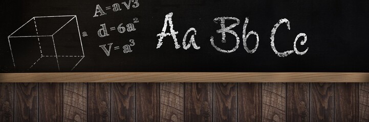 Poster - Composite image of letters on white background