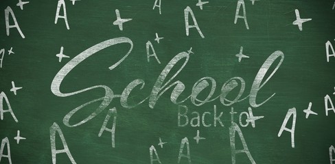 Wall Mural - Composite image of back to school text over white background