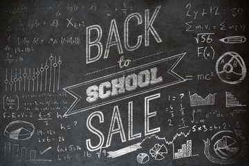 Poster - Composite image of back to school sale message