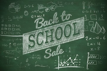 Poster - Composite image of back to school sale message