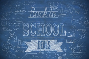 Poster - Composite image of back to school deals message