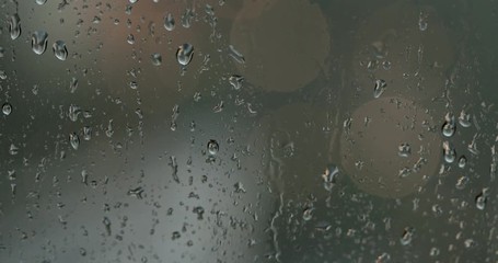 Wall Mural - Rain drop of window