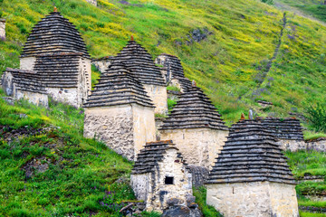 Wall Mural - Ancient Alanian necropolis in North Ossetia