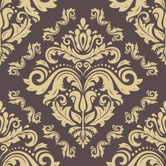 Wall Mural - seamless classic golden pattern. traditional orient ornament. classic vintage background